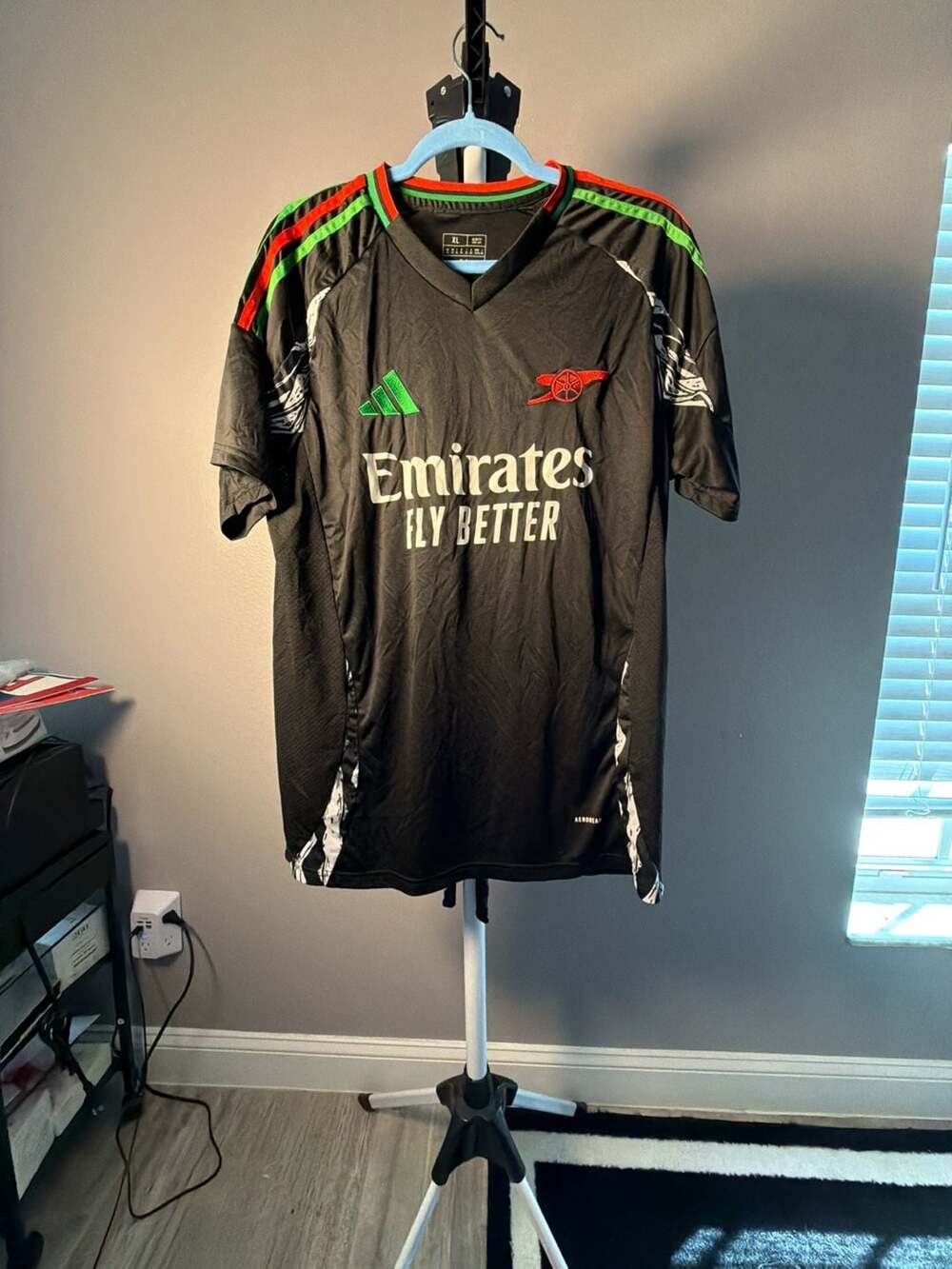 Adidas Arsenal 2024/25 Away Jersey Black Size XL